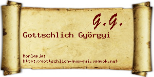 Gottschlich Györgyi névjegykártya
